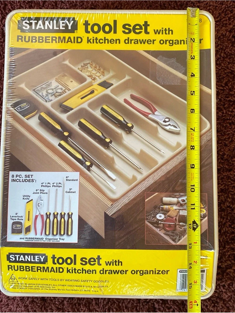 Stanley Tool Set 8 Piece Rubbermaid Organizer Vintage 90s Kitchen New